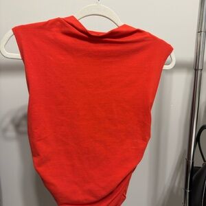 Anthropologie Red Muscle Tee Tank Top